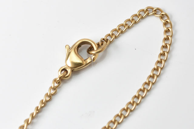 Chanel Gold Bangle/Bracelet with Coco Mark and Studs, 18cm