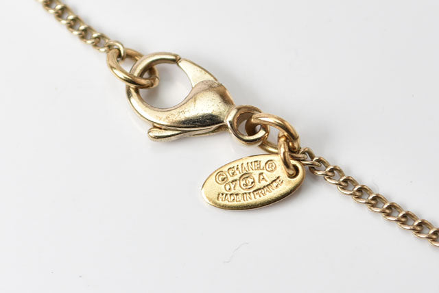 Chanel Necklace/Pendant Coco Mark Rhinestone Vintage Gold