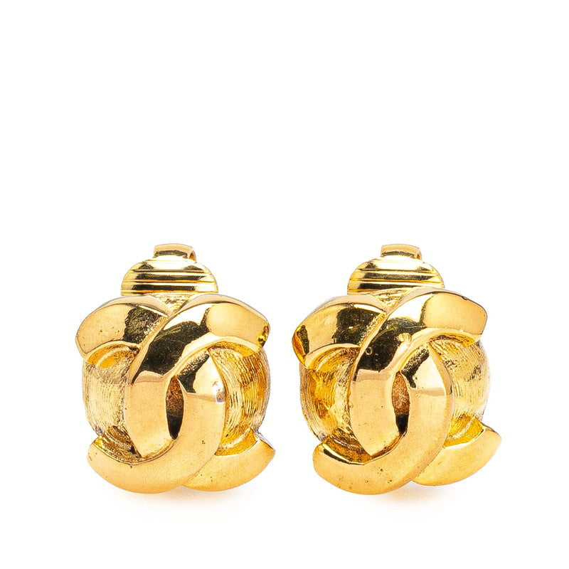 Chanel Coco Mark Round Earrings