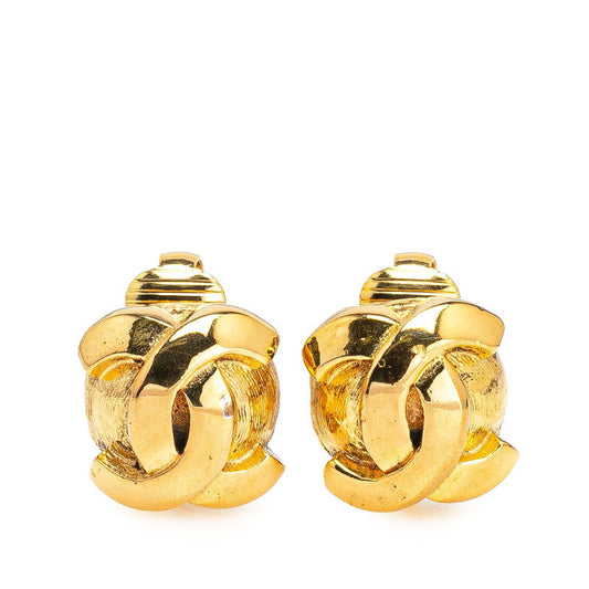 Chanel Coco Mark Round Earrings
