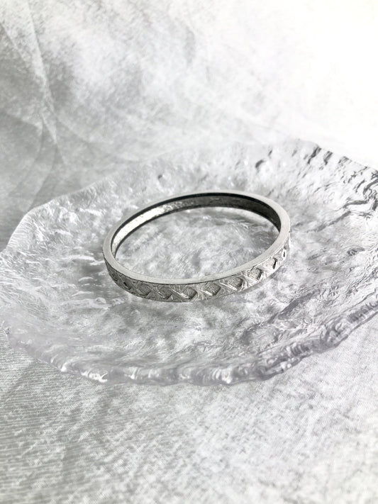 Christian Dior Cannage Bangle Silver Vintage 22wmth