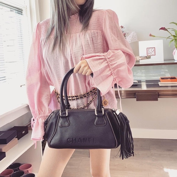 Chanel HANDBag & SHOULDER Bag BLACK CAVIAR SKIN