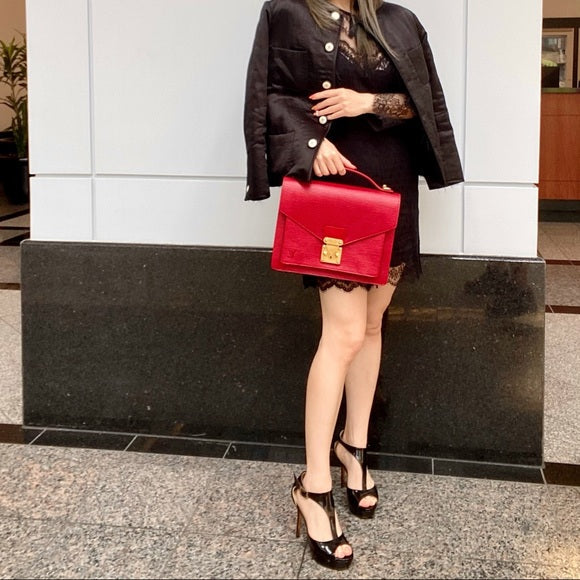LOUIS VUITTON Red Metie Vintage handbag