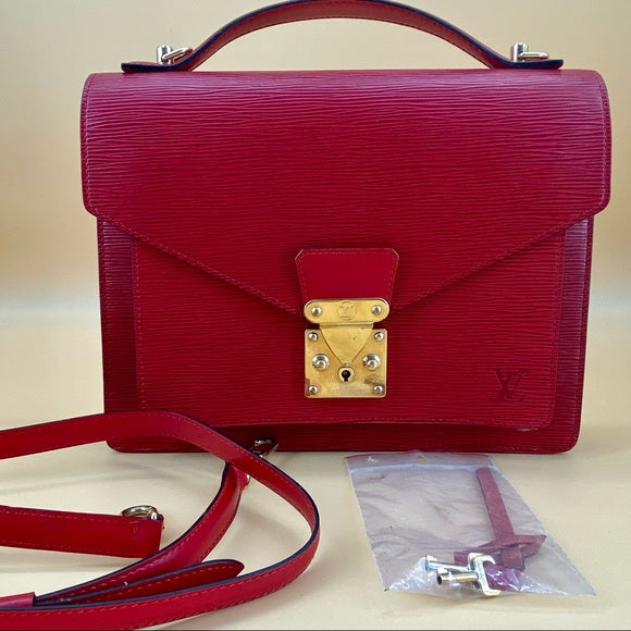 LOUIS VUITTON Red Metie Vintage handbag