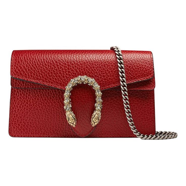 (WMNS) GUCCI Dionysus Series Leather Bag Single-Shoulder Bag MIni-Size Red 476432-CAOGX-8990