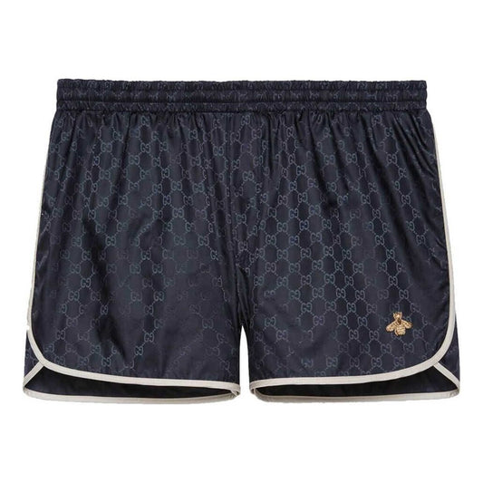 GUCCI SS22 GG Nylon Swim Shorts With Bee 'Navy' 410571-XR898-4824
