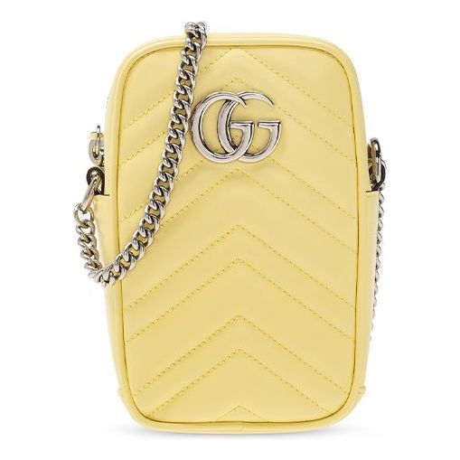 (WMNS) GUCCI GG Marmont Shoulder Bag Yellow 598597-DTDCP-7412