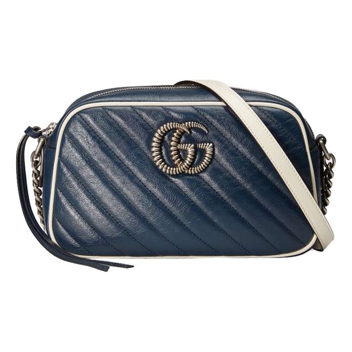 (WMNS) GUCCI Marmont Small-Sized BackBag Blue 447632-0OLFN-4186