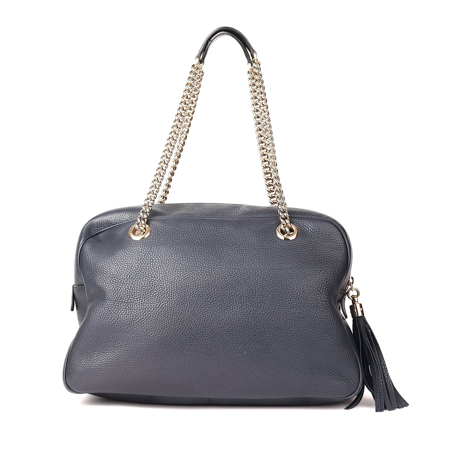 Gucci Navy Blue Leather Large Soho Shoulder Bag