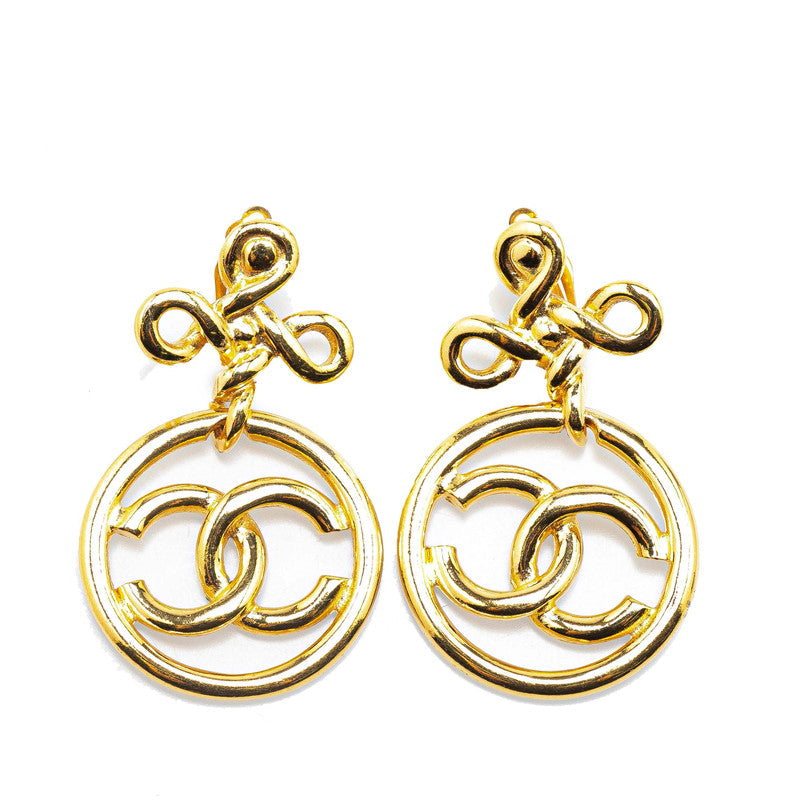 Chanel Coco Mark Round Circle Earrings
