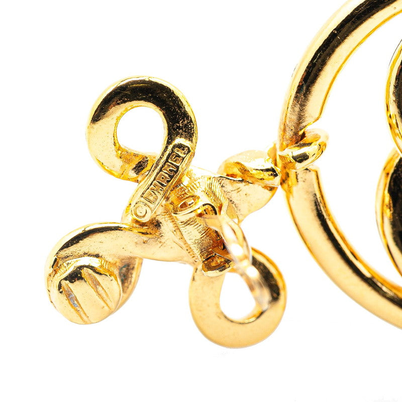 Chanel Coco Mark Round Circle Earrings