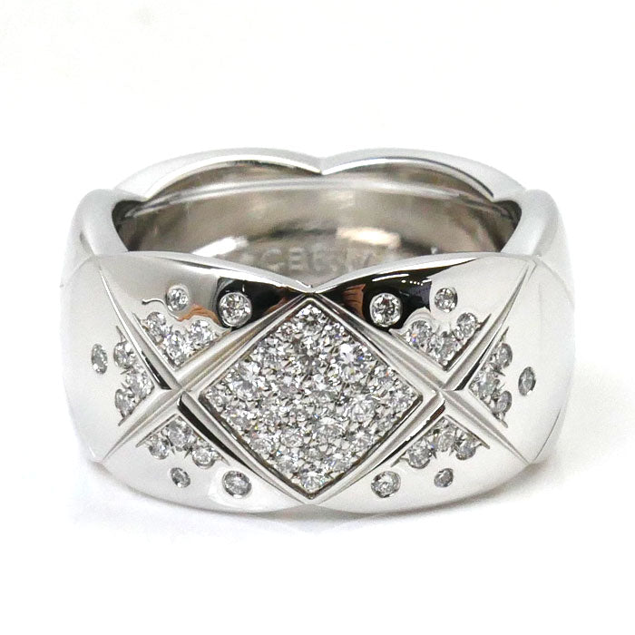Chanel Coco Crush Au750 White Gold Ring Size 16