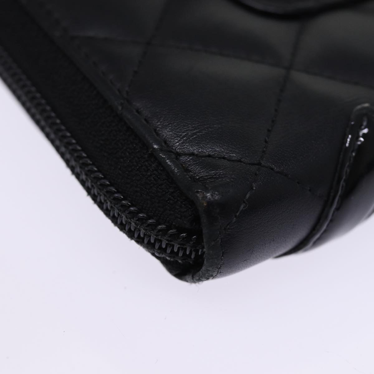 Top Quality Chanel Long Wallet Leather Black CC Auth mr152