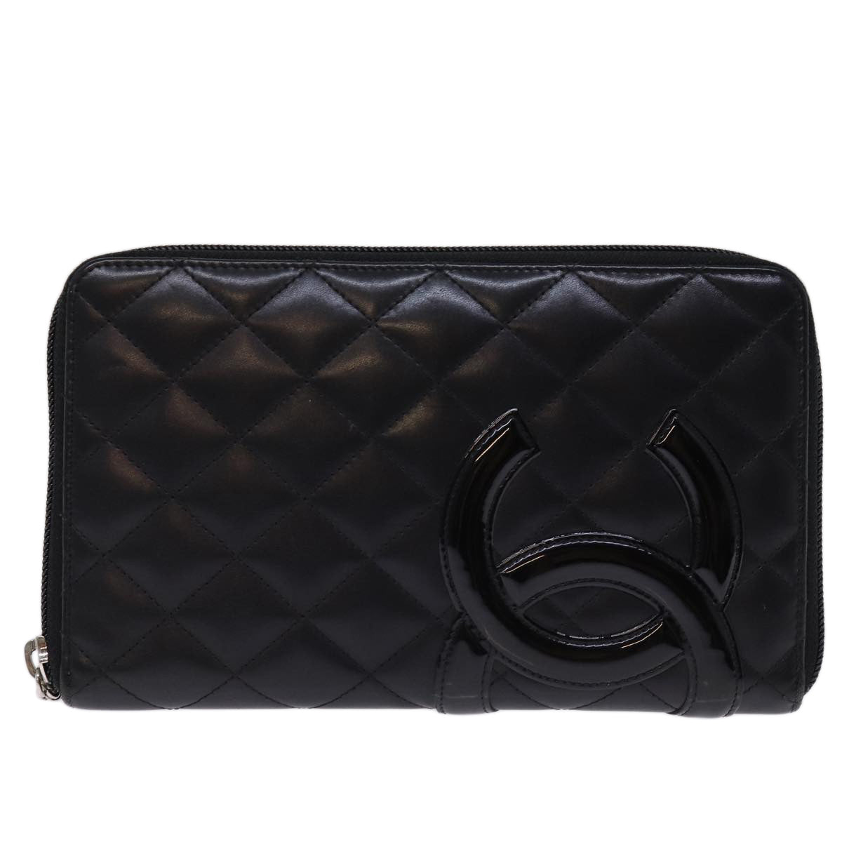 Top Quality Chanel Long Wallet Leather Black CC Auth mr152