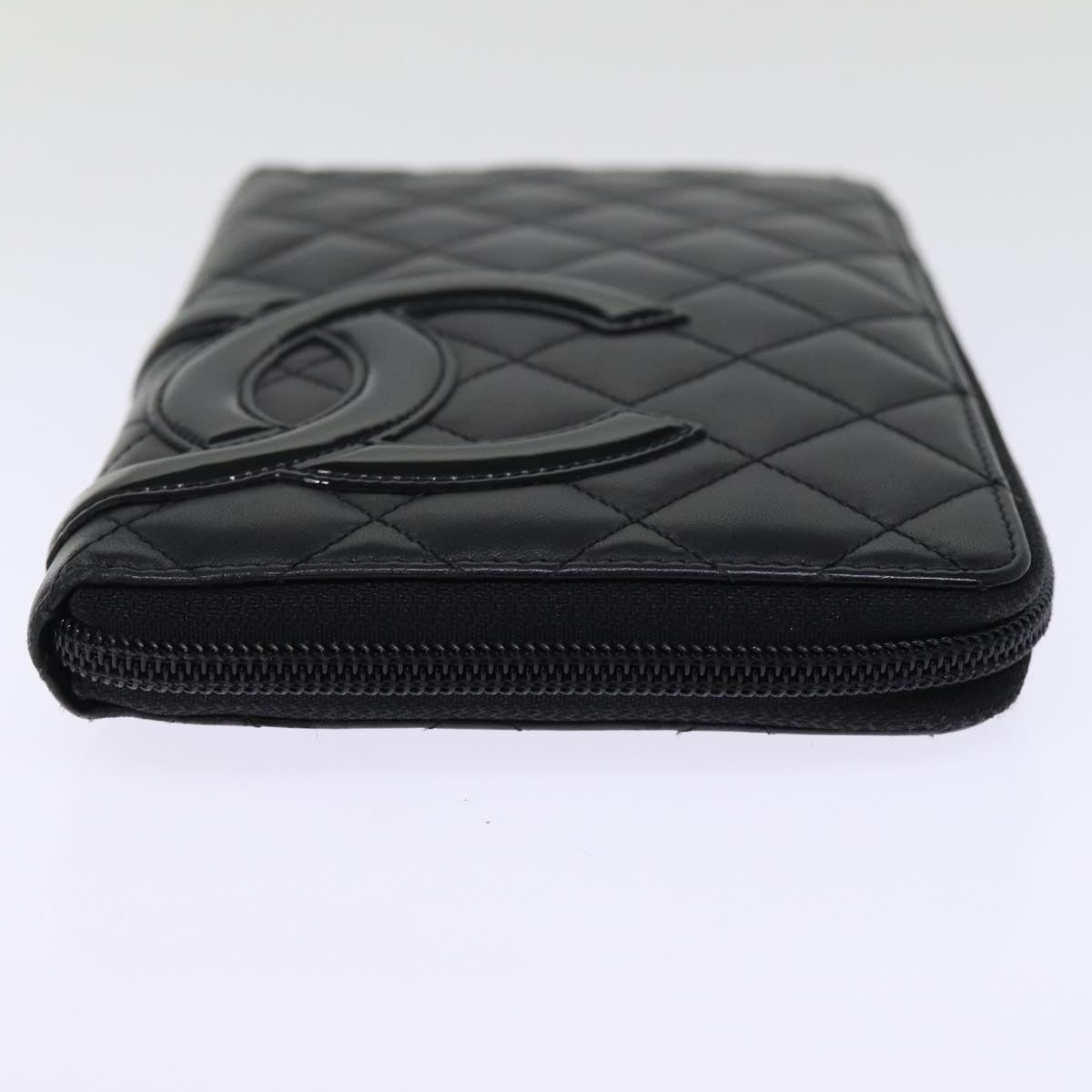 Top Quality Chanel Long Wallet Leather Black CC Auth mr152