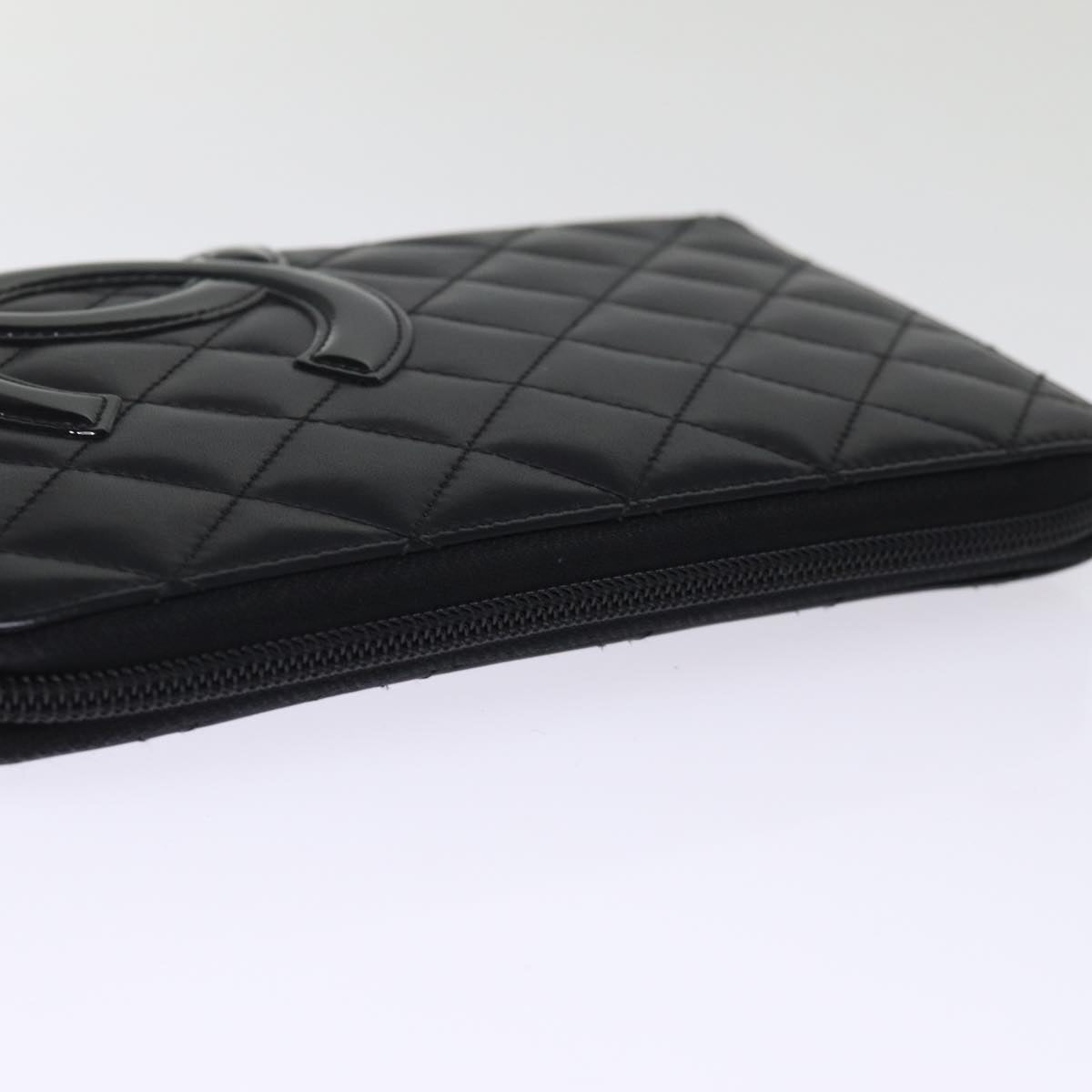 Top Quality Chanel Long Wallet Leather Black CC Auth mr152
