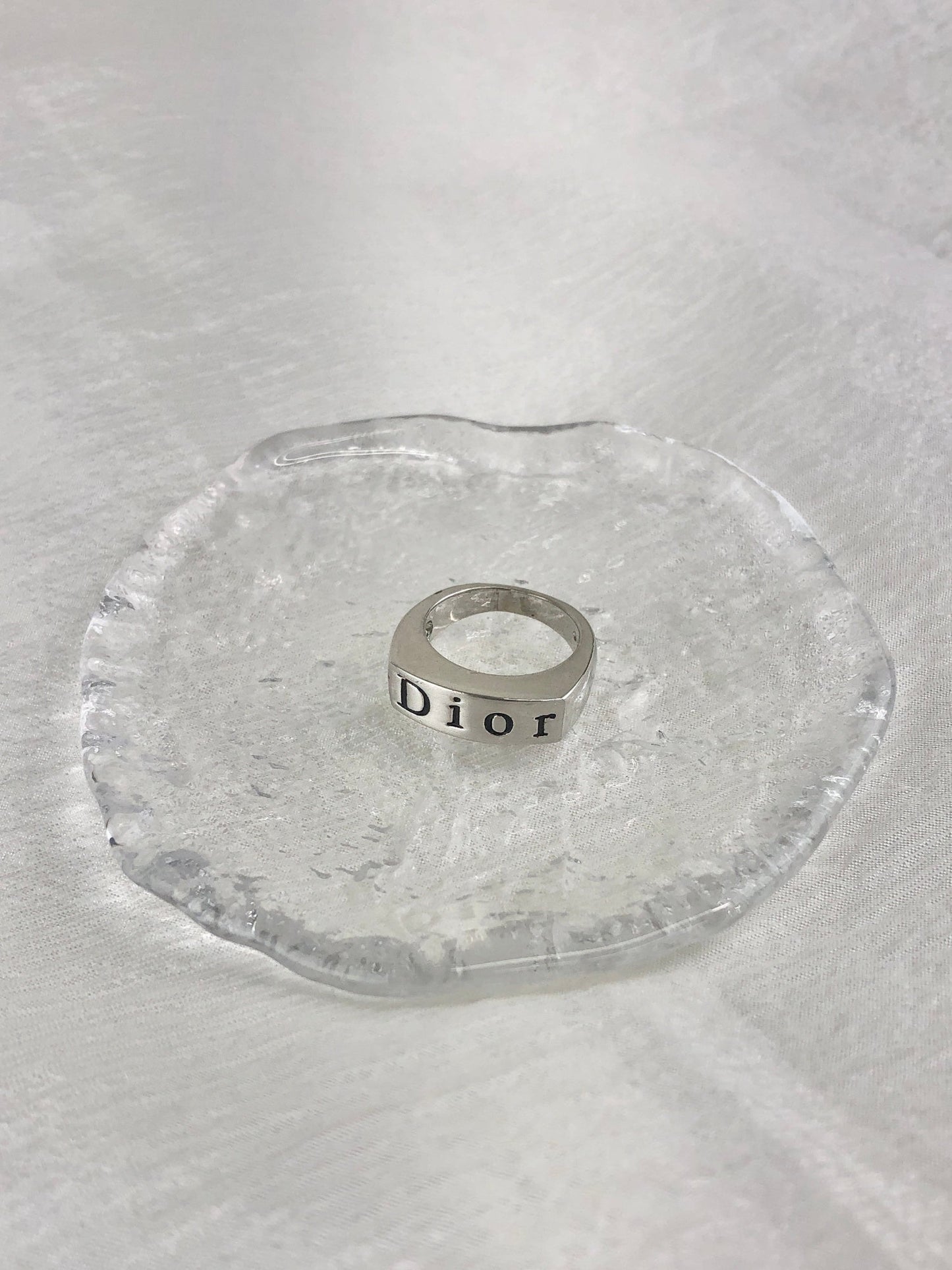 Christian Dior Logo SILVER925 Ring Silver Vintage naz5pt