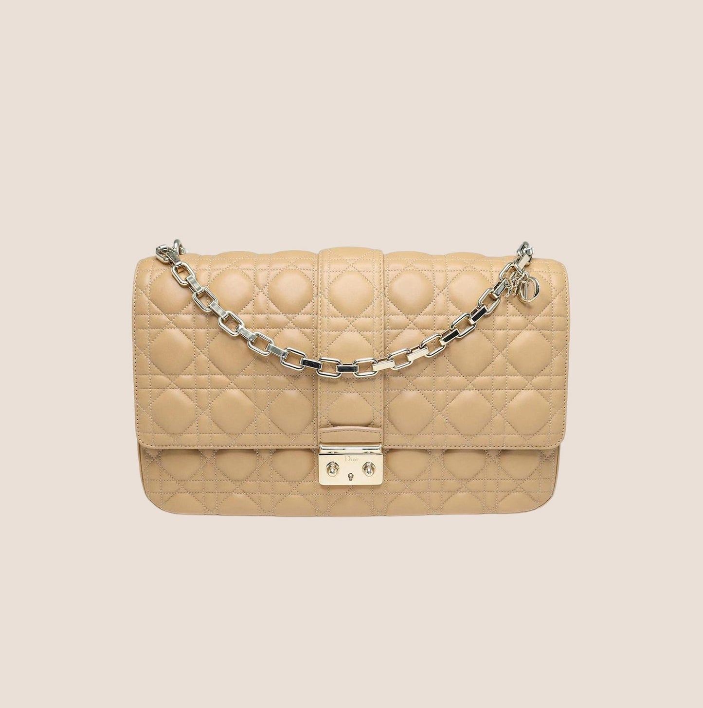 CHRISTIAN DIOR MISS DIOR CARAMEL CANNAGE SHOULDER BAG