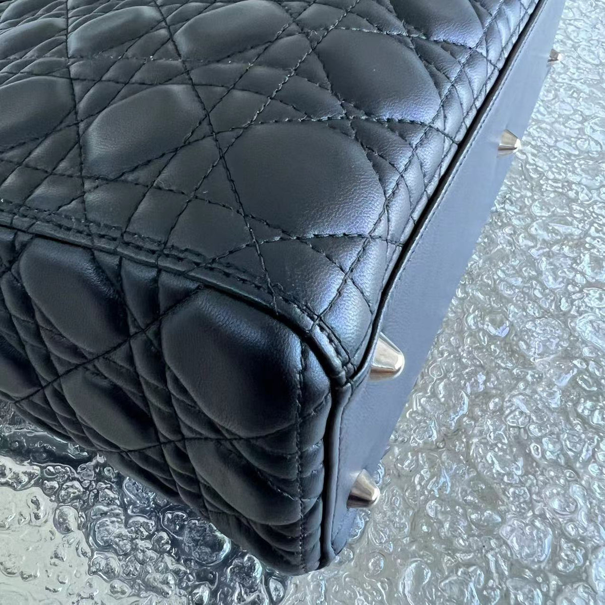 *No Strap* Lady Large Cannage Lambskin Black SHW