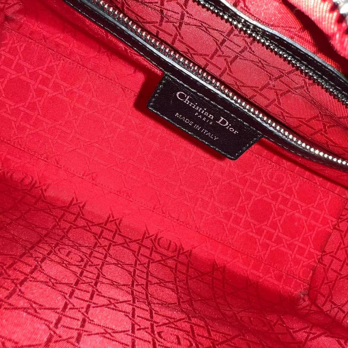 *No Strap* Lady Large Cannage Lambskin Black SHW