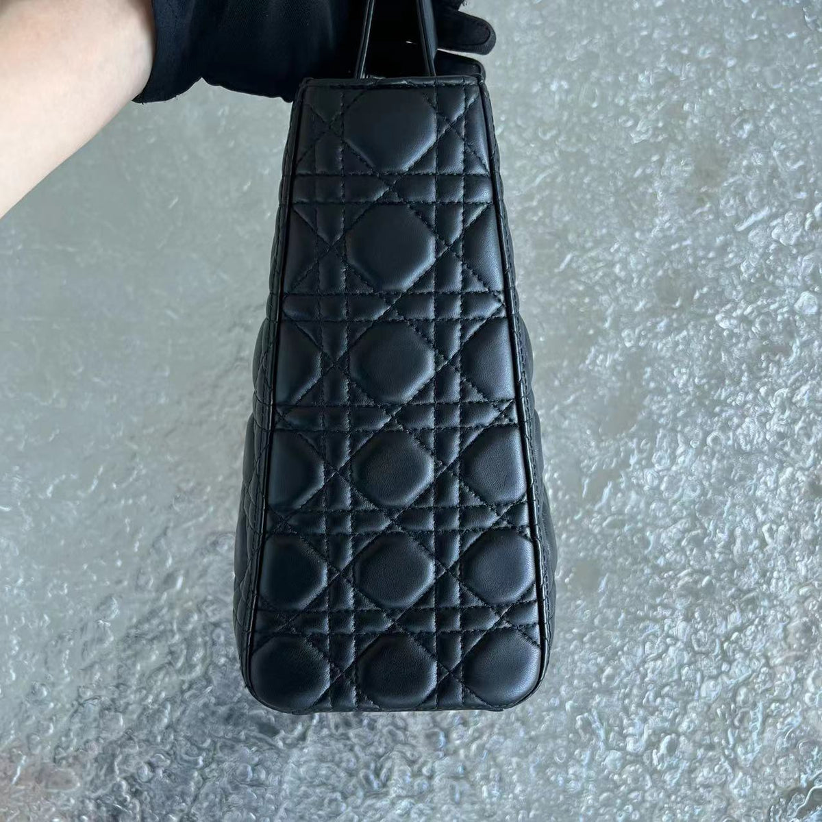 *No Strap* Lady Large Cannage Lambskin Black SHW