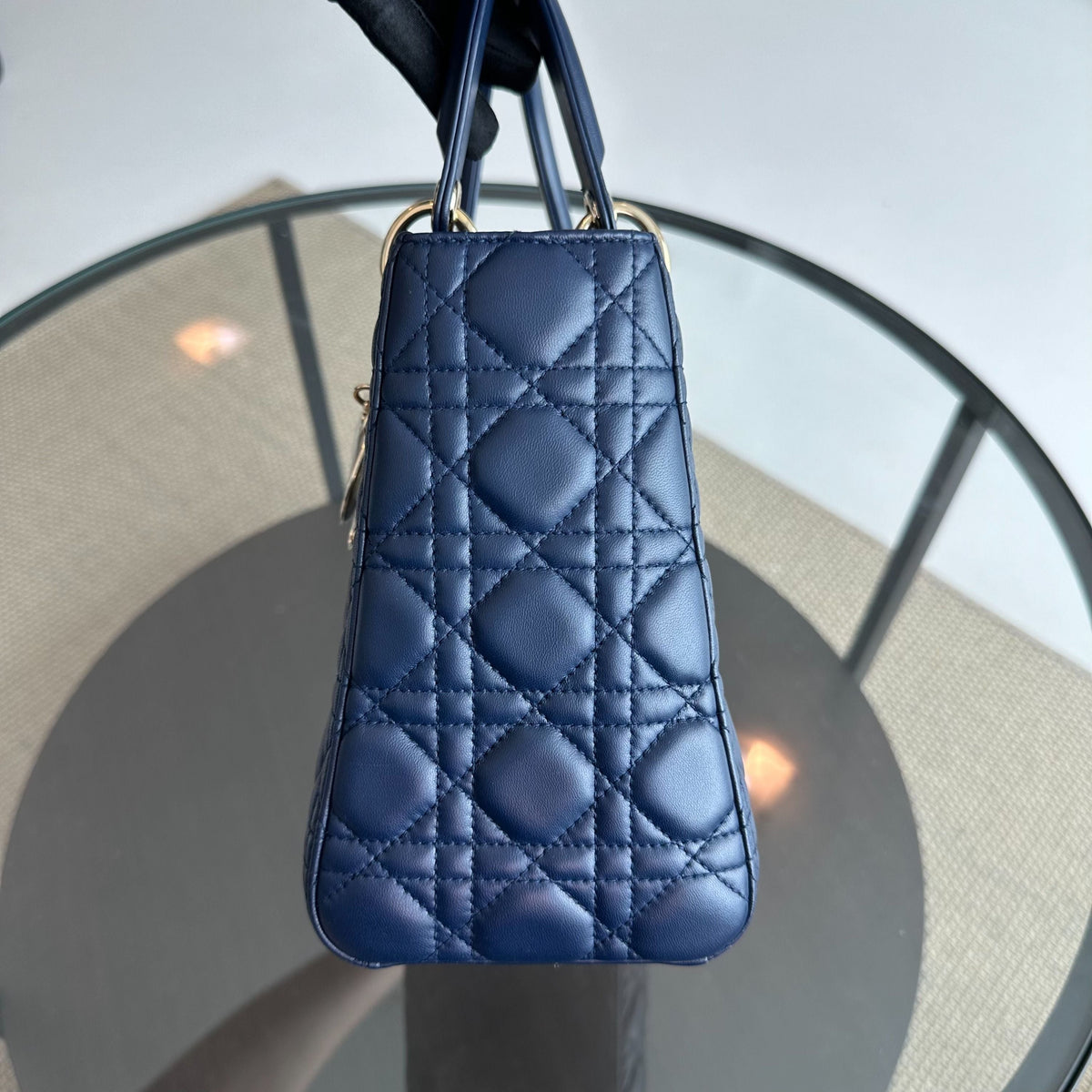 *No Strap* Lady Medium Lambskin Dark Blue GHW