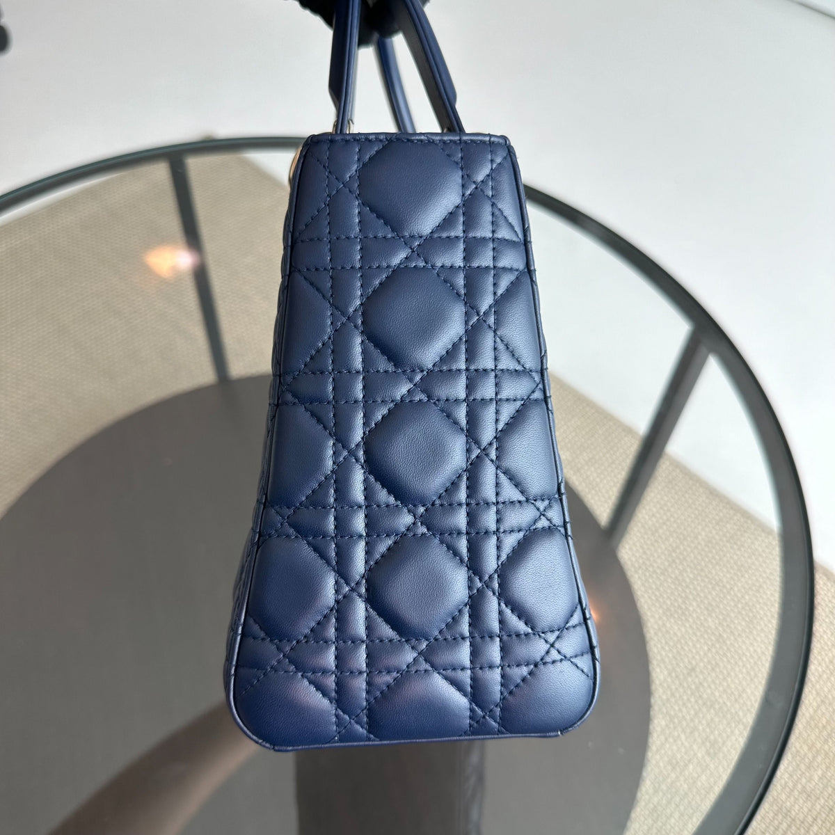 *No Strap* Lady Medium Lambskin Dark Blue GHW