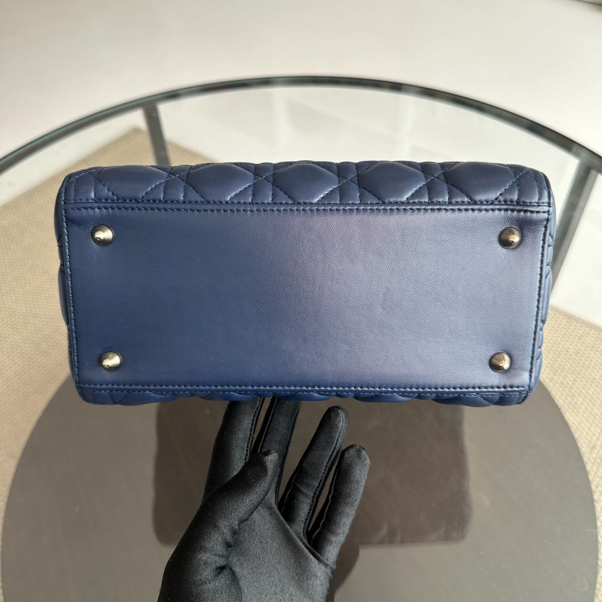 *No Strap* Lady Medium Lambskin Dark Blue GHW