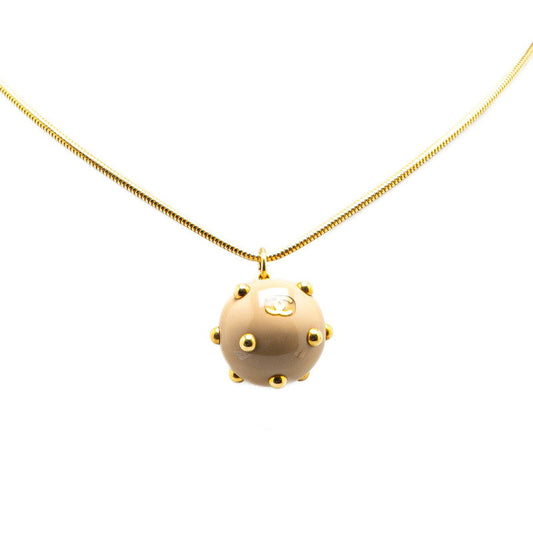 Chanel Coco Mark Ball Studs Necklace