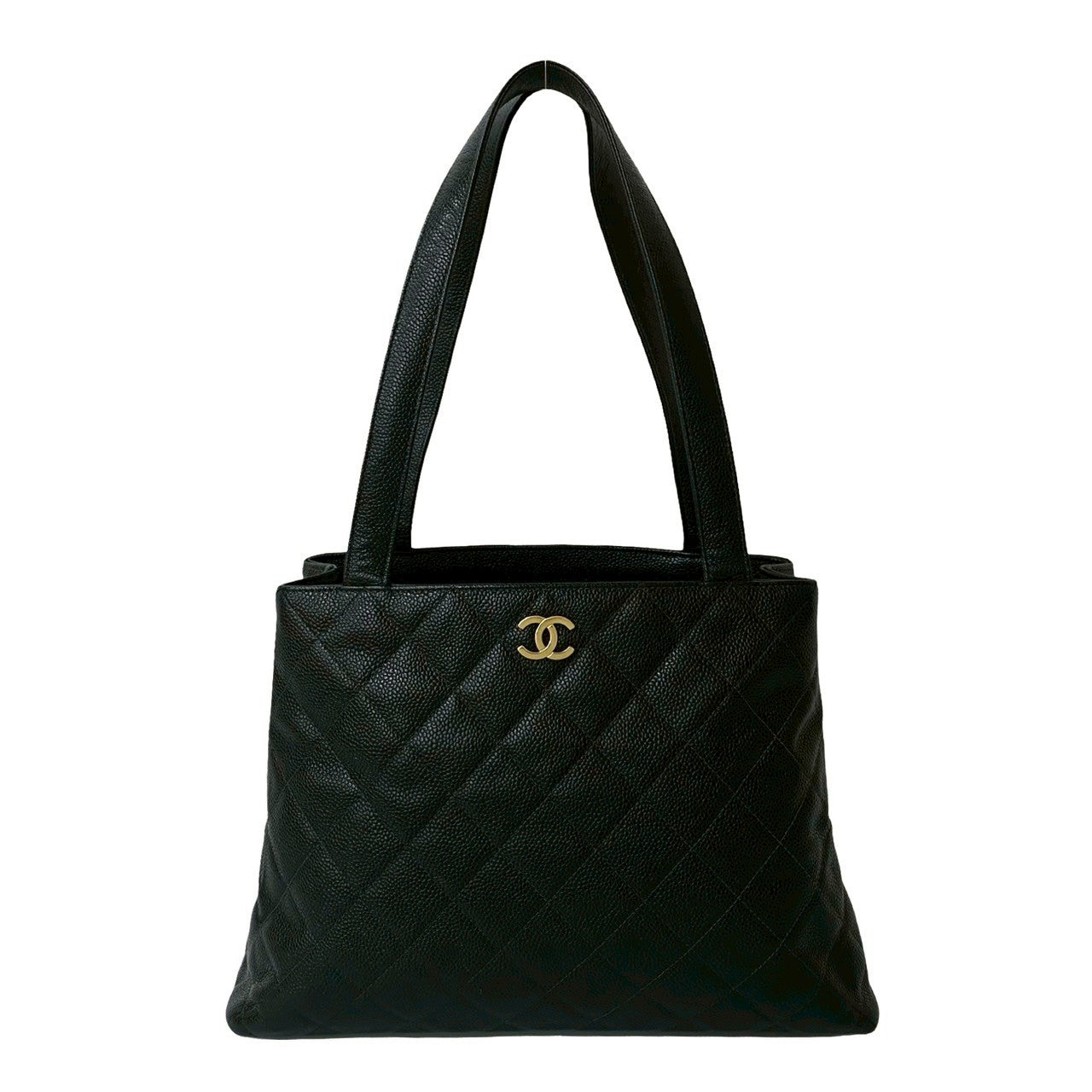 Chanel Matelassé Coco Mark Matte Caviar Skin Tote Bag