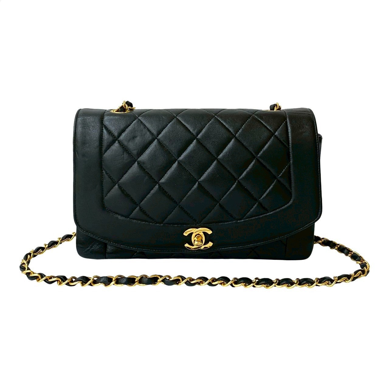 Chanel Diana Flap Lambskin Shoulder Bag