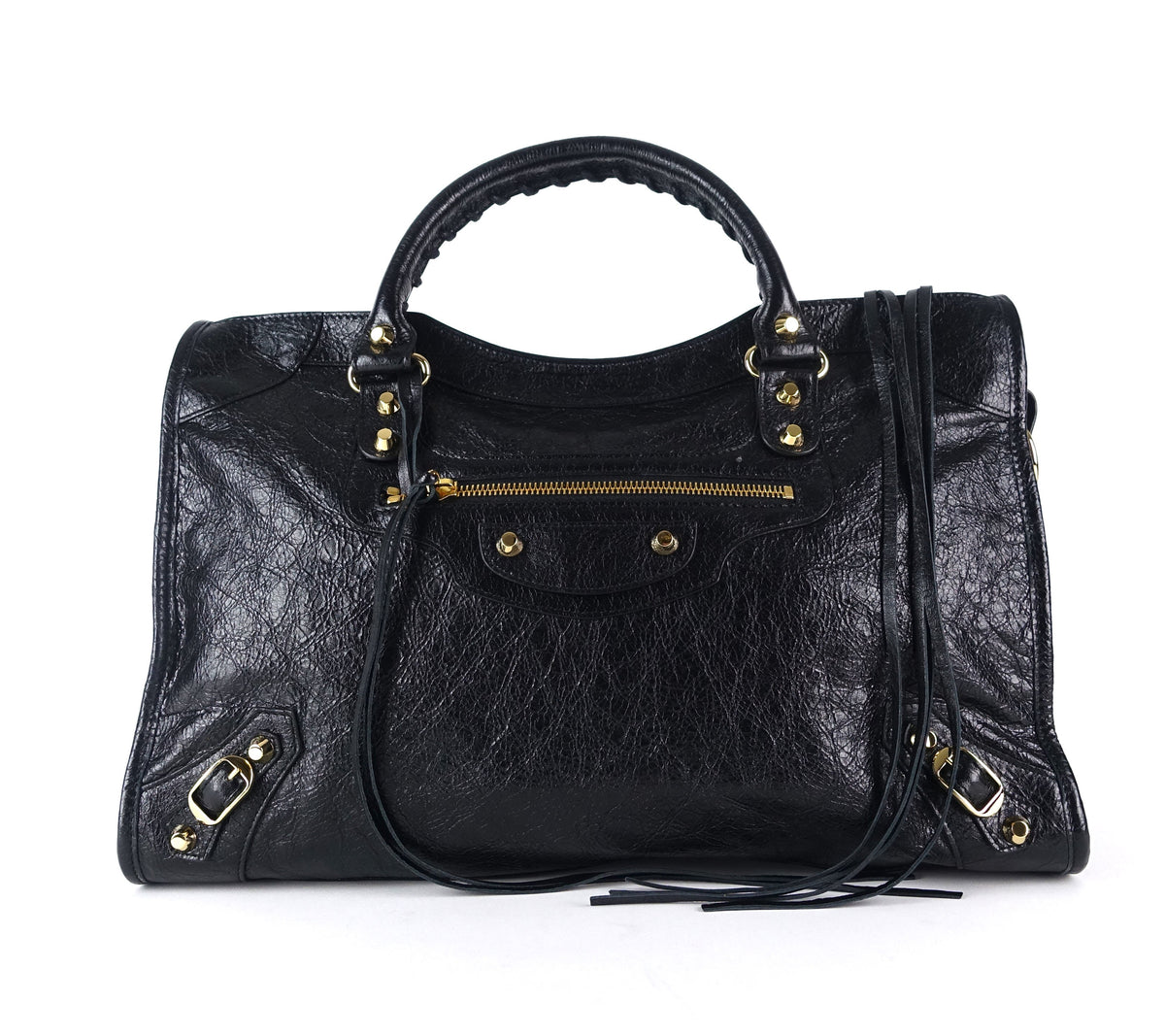 Classic Agneau Leather City Bag
