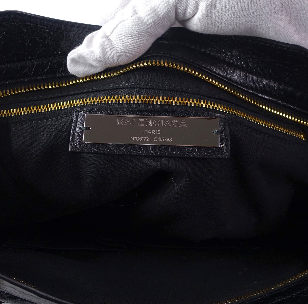 Classic Agneau Leather City Bag