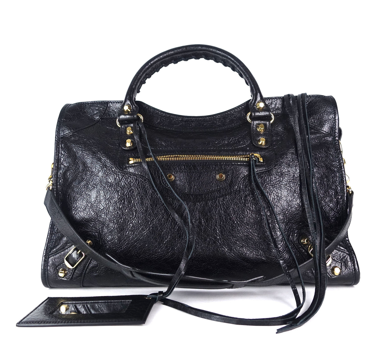Classic Agneau Leather City Bag