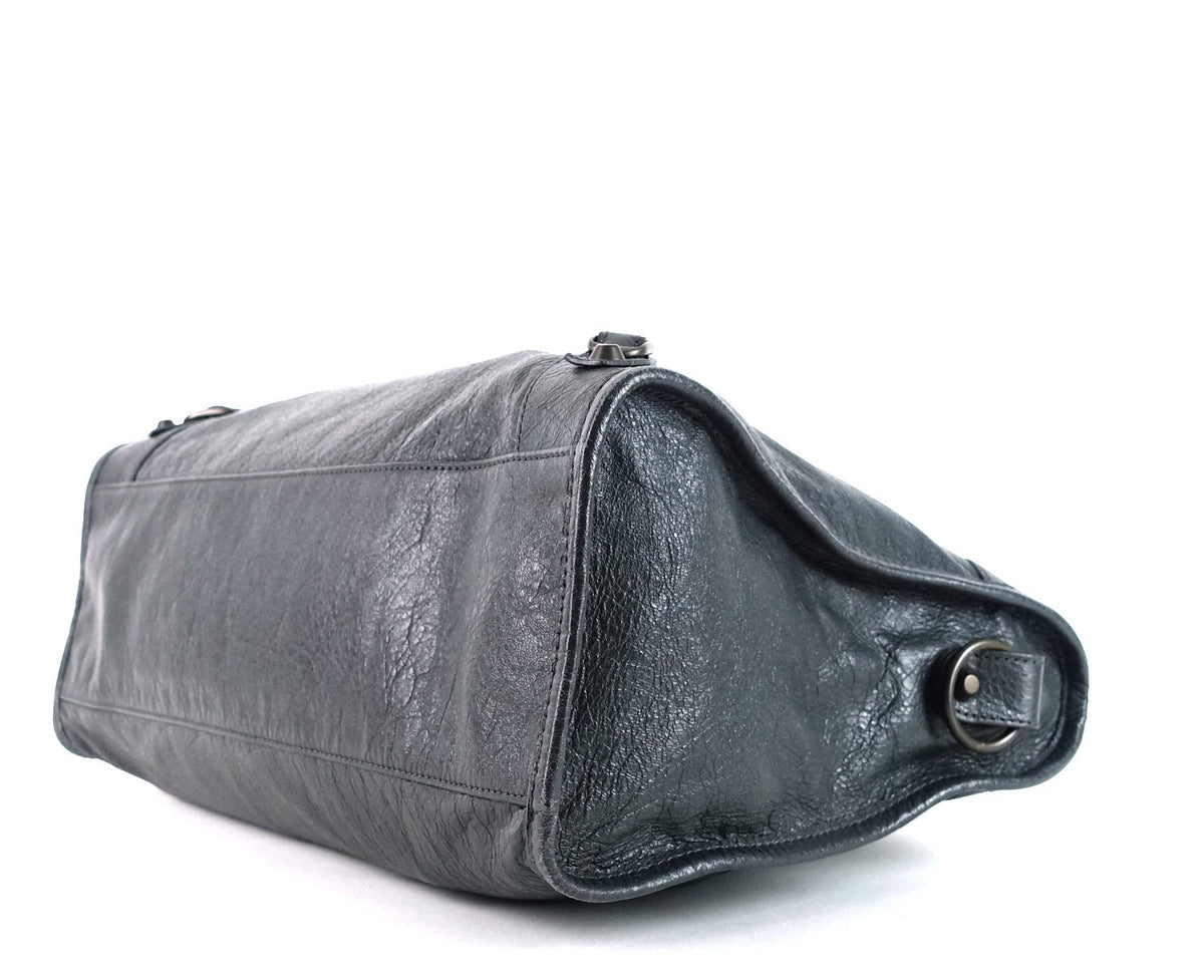 Classic Agneau Leather City Bag