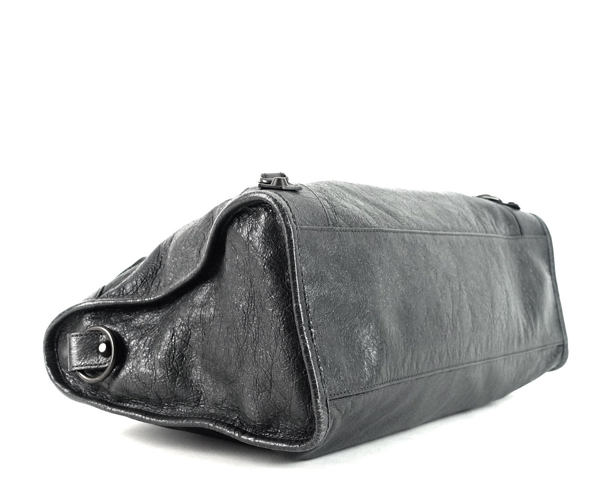 Classic Agneau Leather City Bag