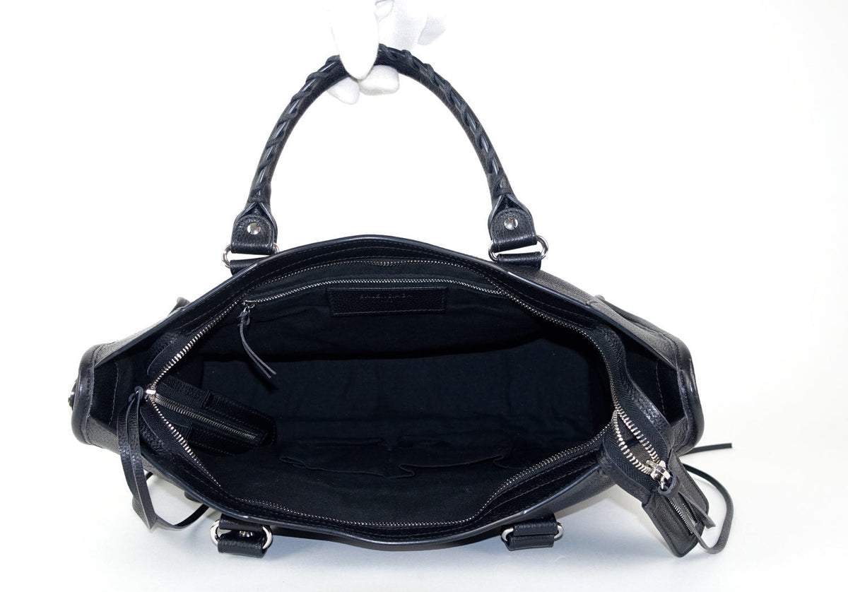 Classic Agneau Leather City Bag