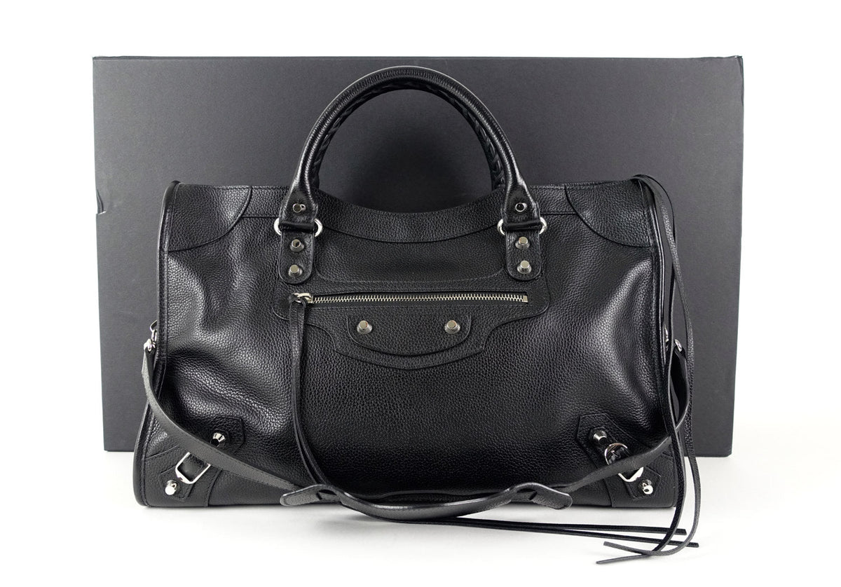 Classic Agneau Leather City Bag