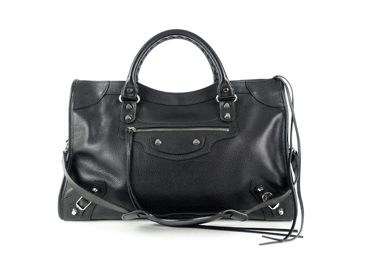 Classic Agneau Leather City Bag