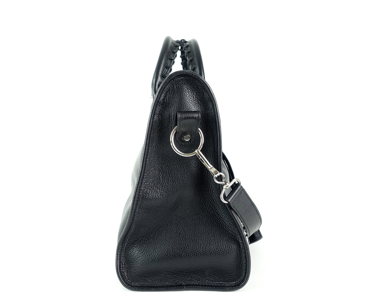 Classic Agneau Leather City Bag