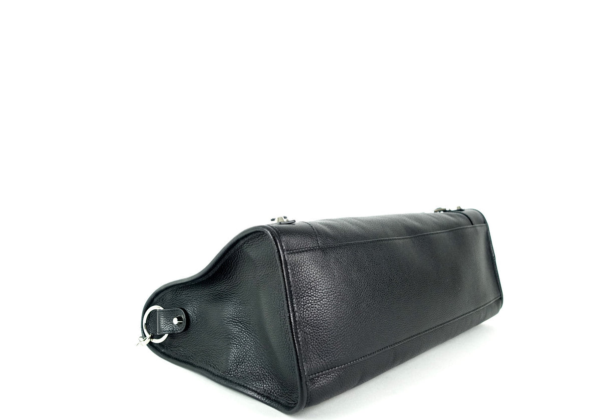 Classic Agneau Leather City Bag