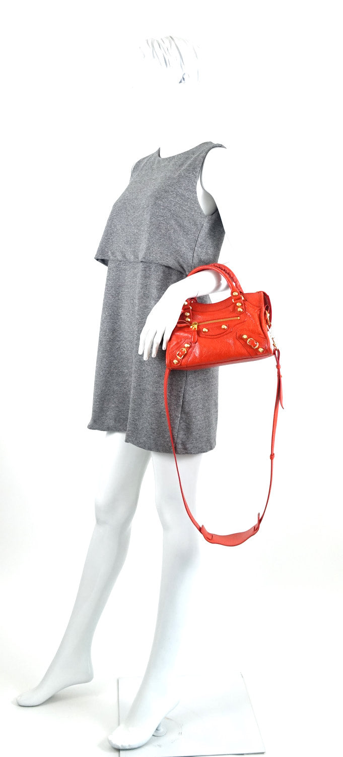 Classic Agneau Leather Mini City Bag