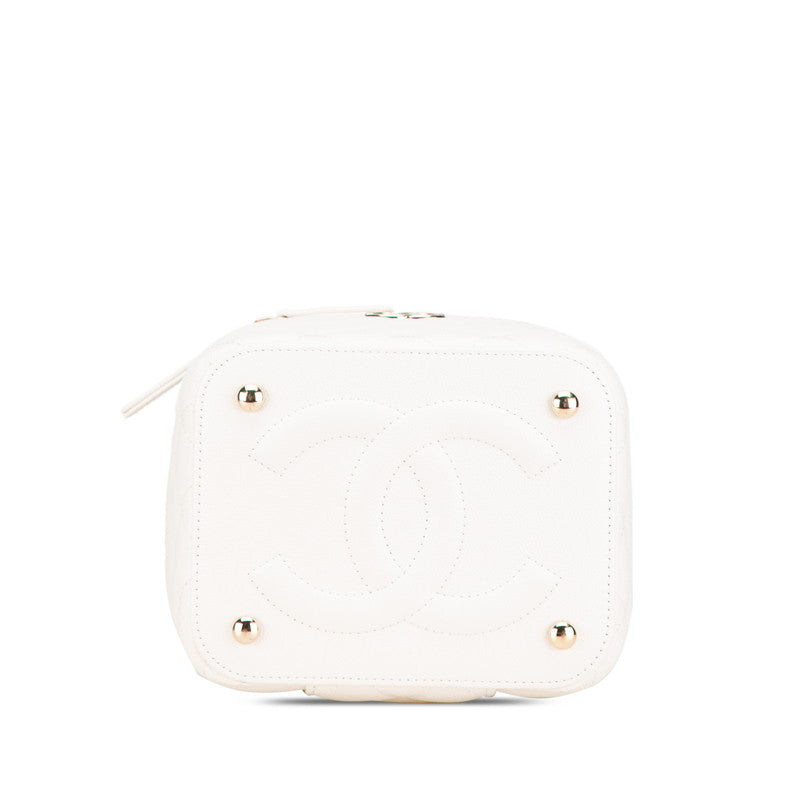 Chanel Caviar Skin Matelasse Vanity Bag