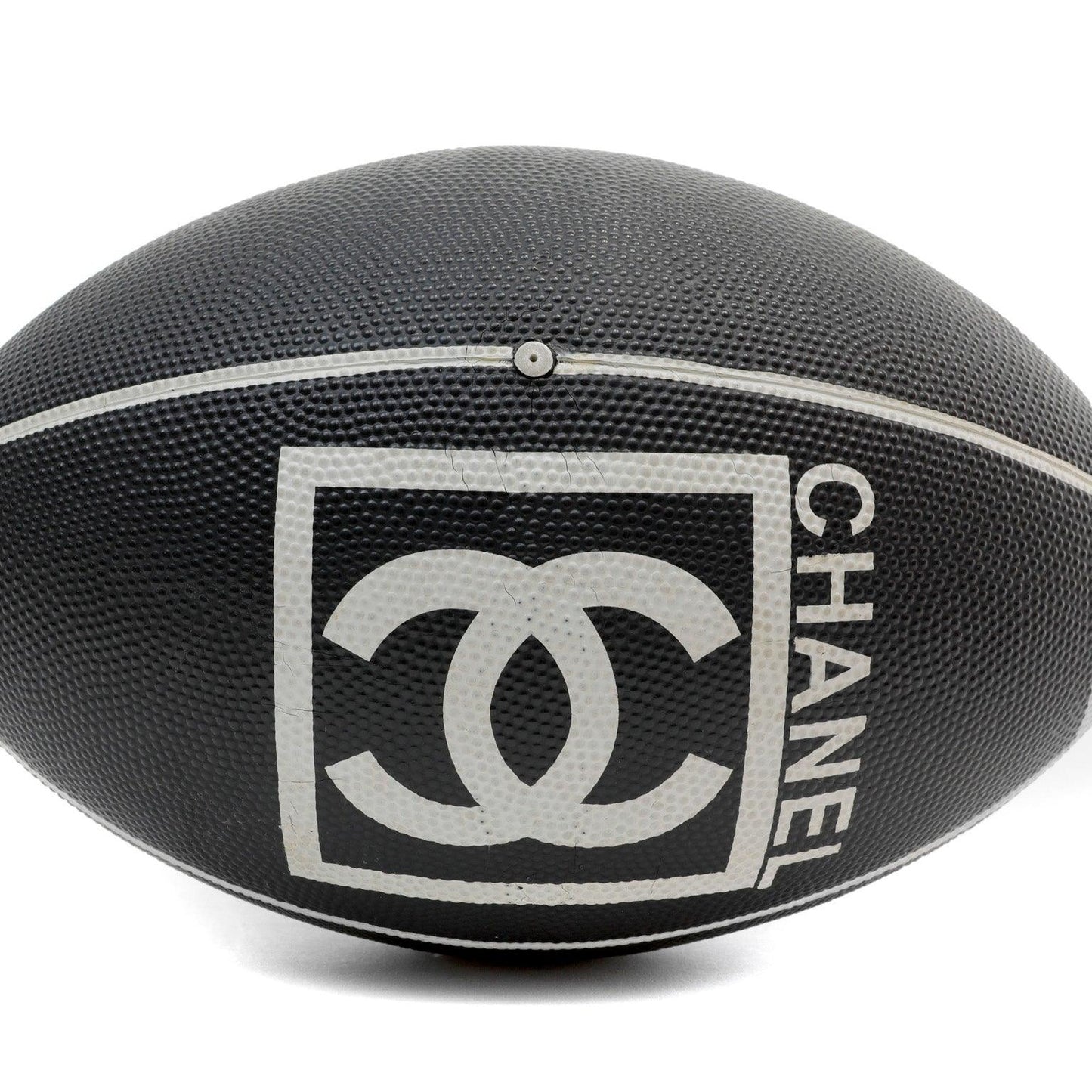 Chanel Game Series Black & White Football/Rugby Ball