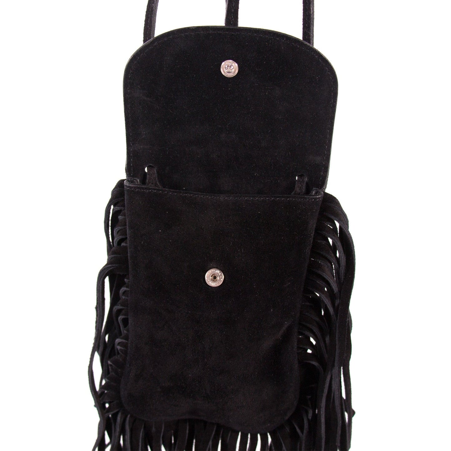 Saint Laurent Suede Fringe Pouch