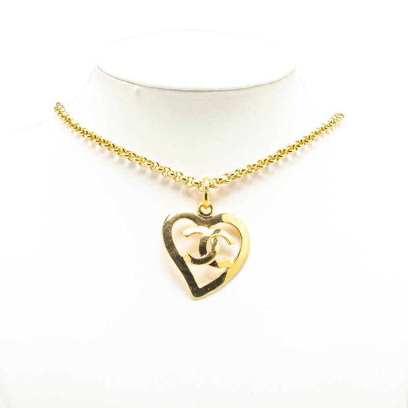 Chanel Coco Mark Heart Motif Necklace