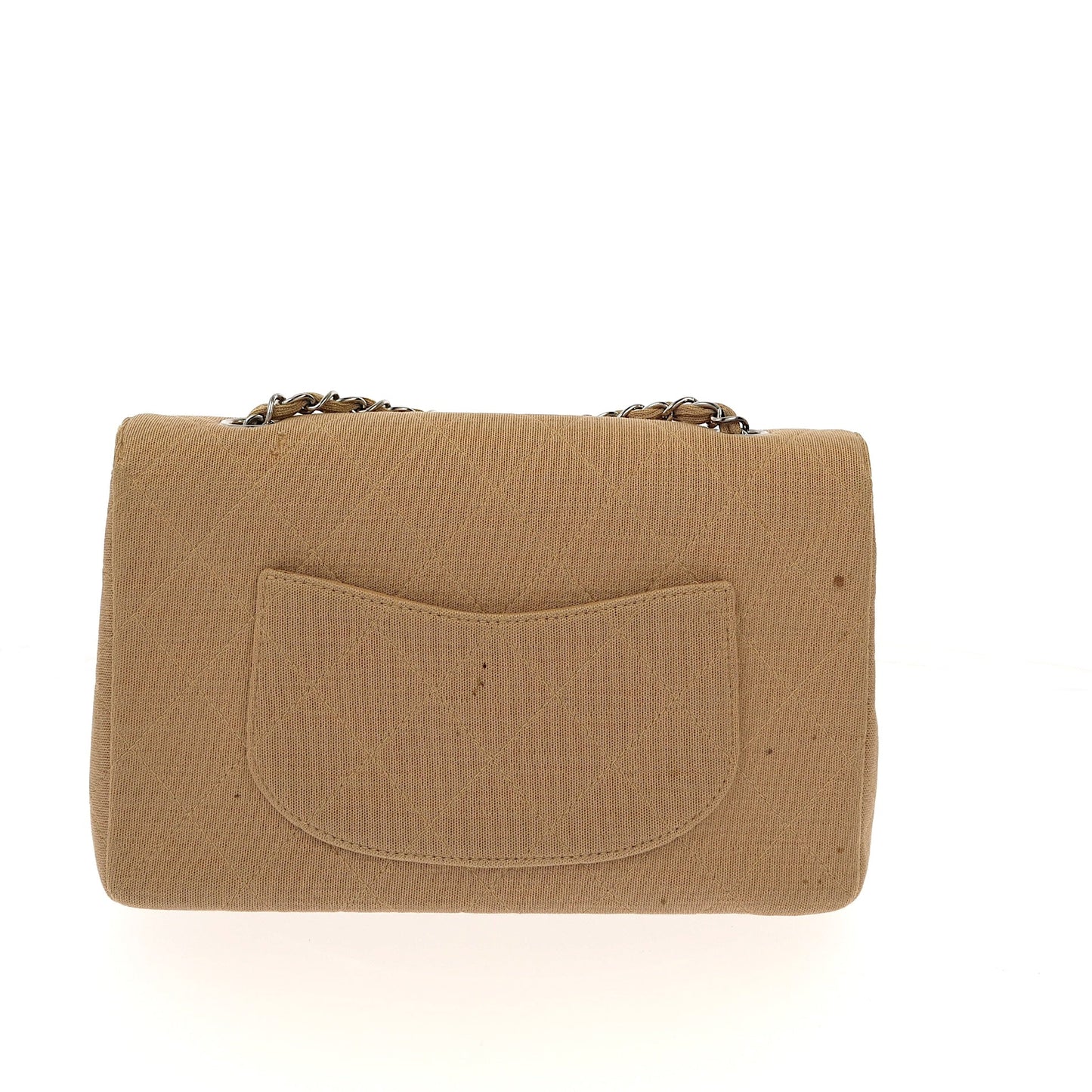 CHANEL Timeless/Classique Shoulder Bag in Beige Fabric