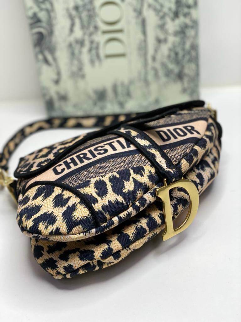 Dior SADDLE Bag Beige Multicolor Mizza Embroidery