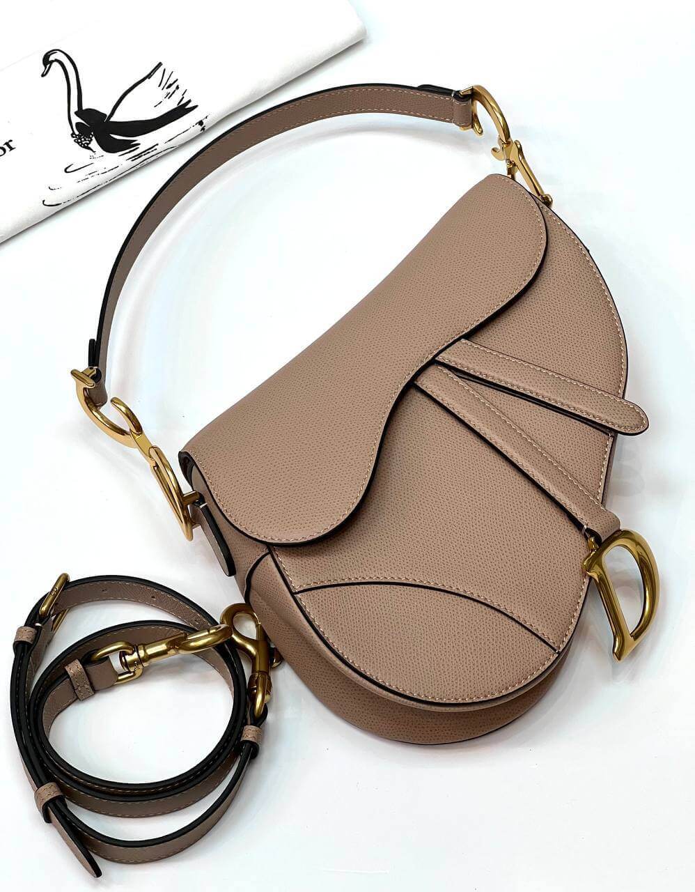 Dior SADDLE Bag Taupe WITH STRAP