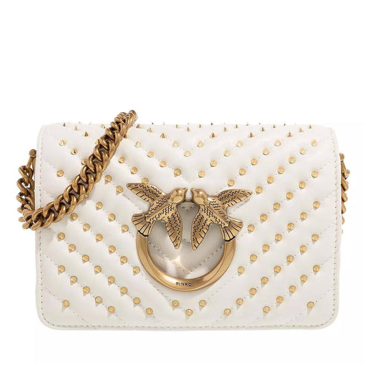 Original PINKO Love Click Mini Studs Crossbody bag sheepskin leather